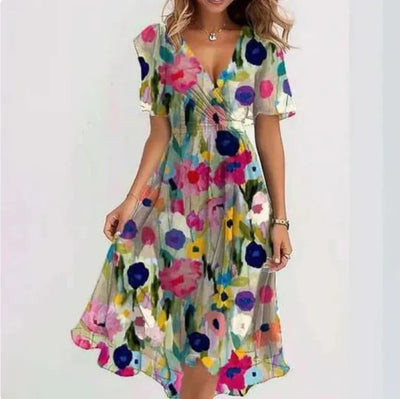 Matilde - Elegant Maxi Dress with V-Neckline
