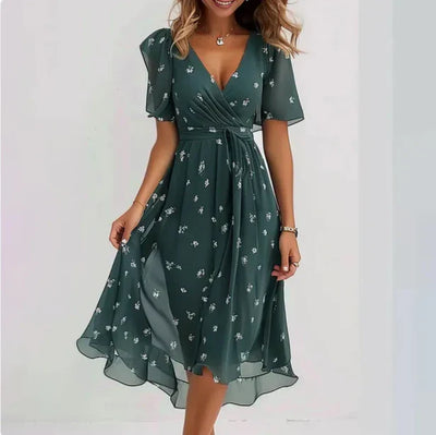 Matilde - Elegant Maxi Dress with V-Neckline